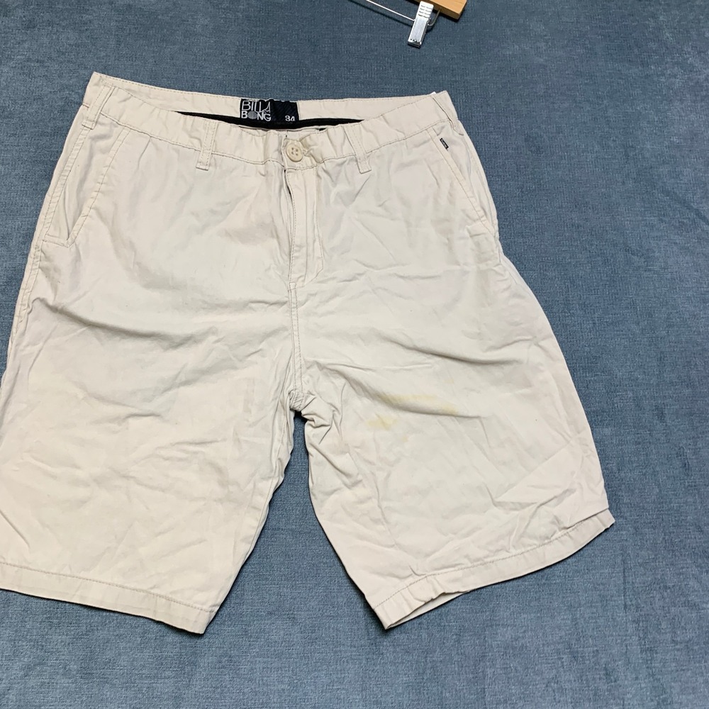 Billabong Chino Shorts Mens 34 White Slash Pockets Regular Fit Casual Summer